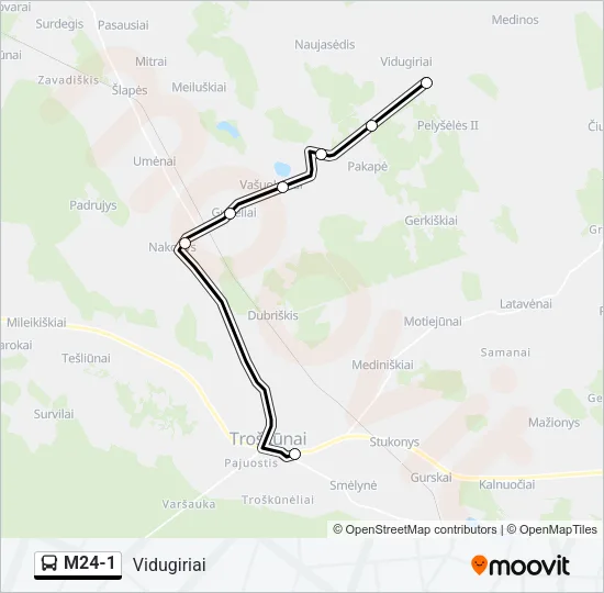 M24-1 Bus Line Map