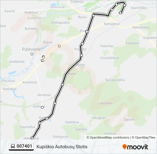 007401 Bus Line Map