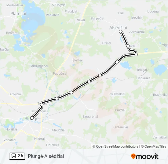 26 Bus Line Map