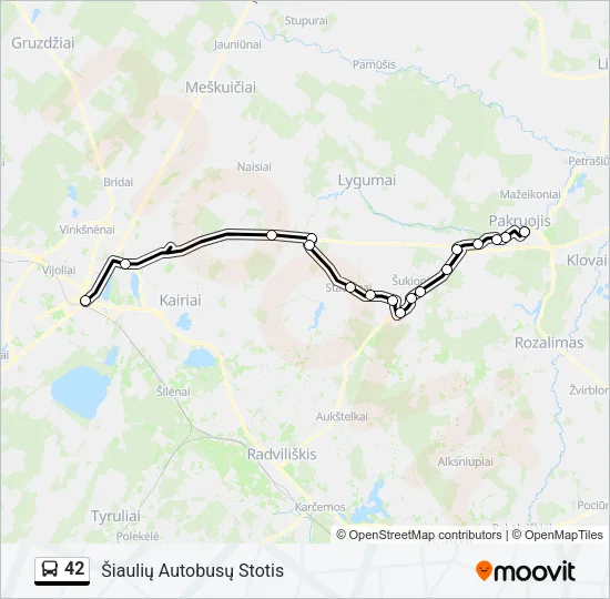 42 Bus Line Map