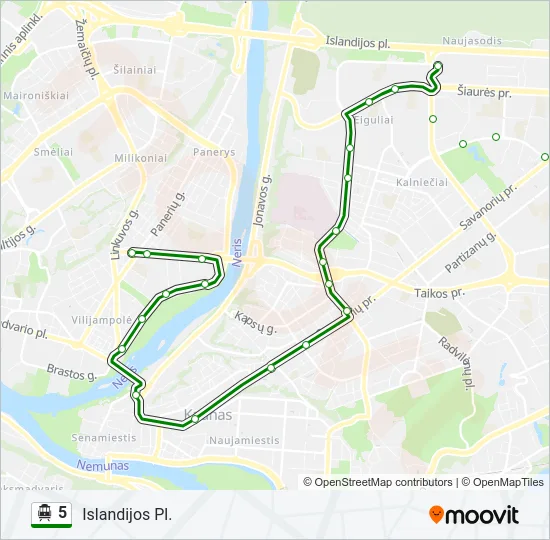 5 Trolleybus Line Map