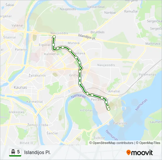 5 Trolleybus Line Map