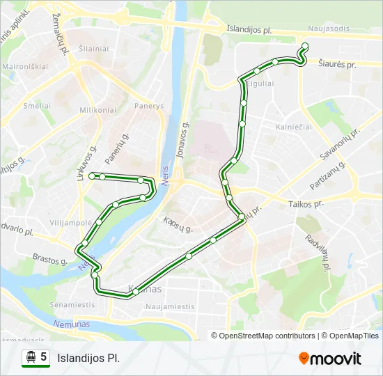 5 Trolleybus Line Map