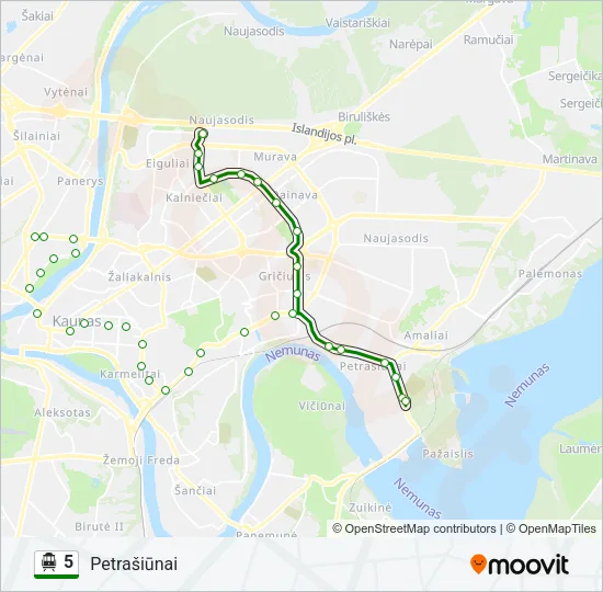 5 Trolleybus Line Map