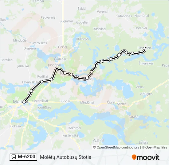 M-6200 Bus Line Map