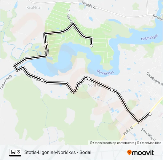3 Bus Line Map