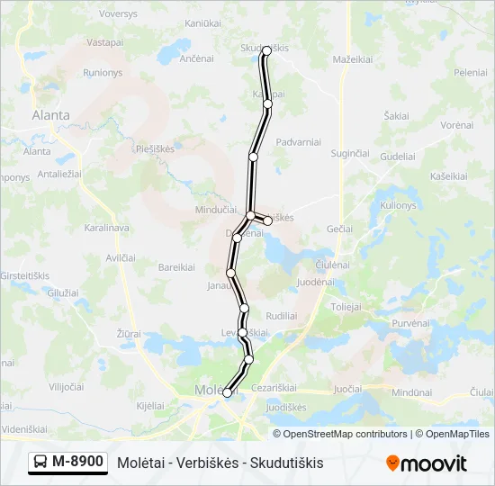 M-8900 Bus Line Map