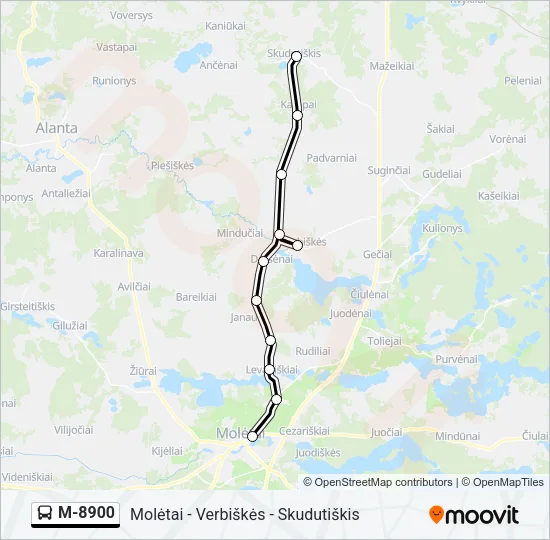 M-8900 Bus Line Map