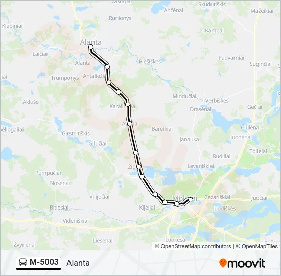 M-5003 Bus Line Map