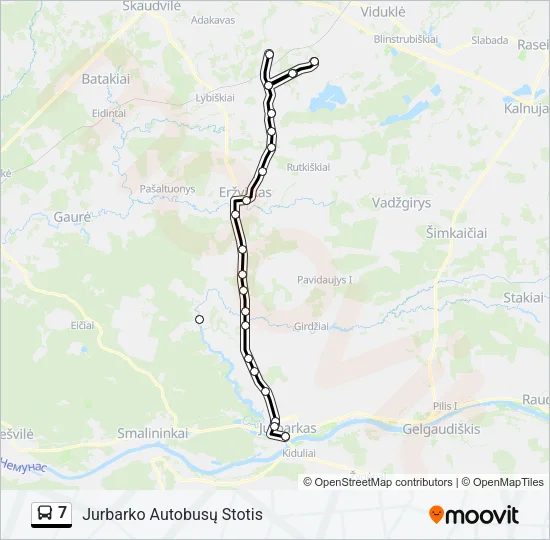 7 Bus Line Map