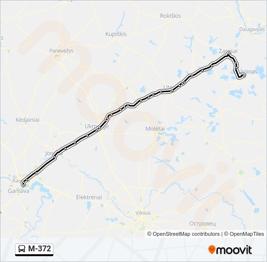 M-372 bus Line Map