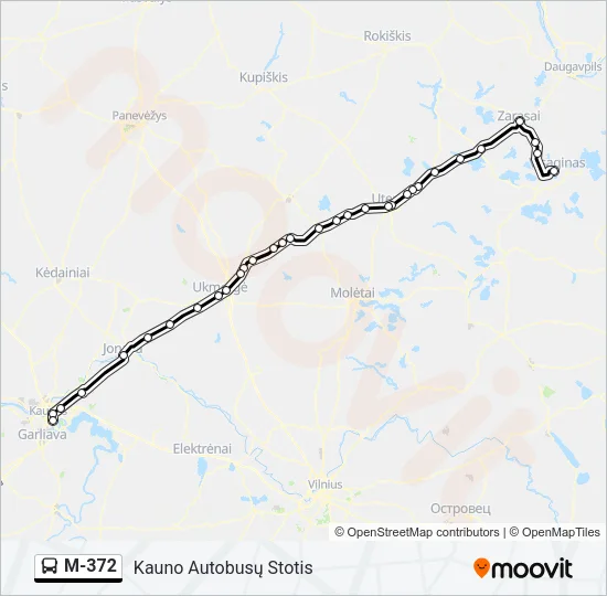 M-372 Bus Line Map
