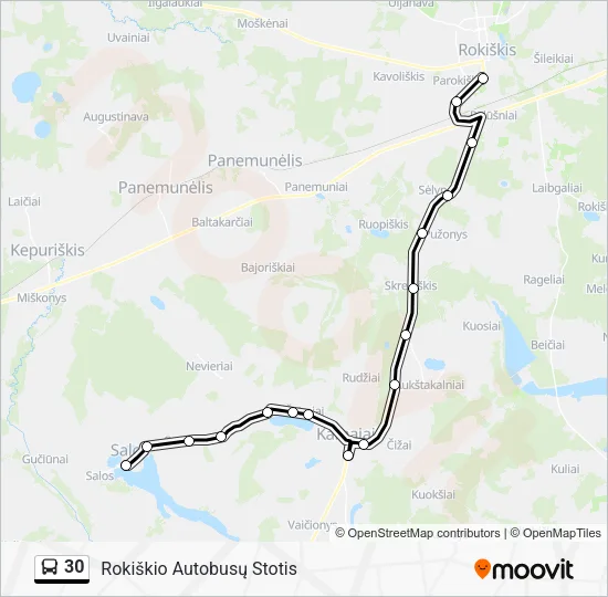 30 Bus Line Map