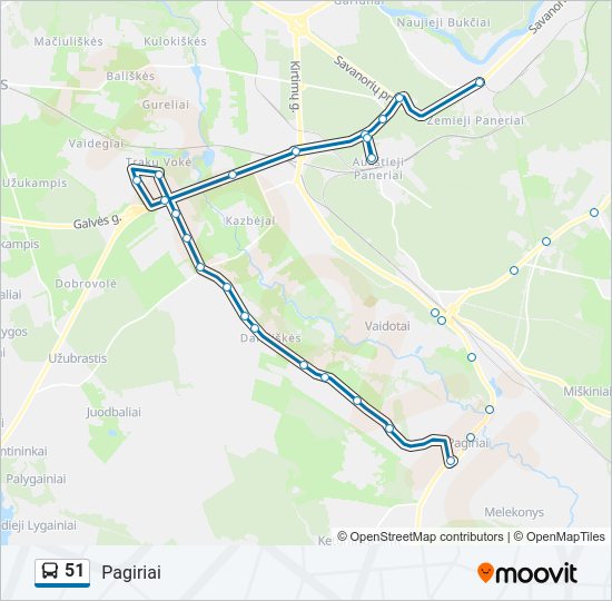 51  kelionės žemėlapis