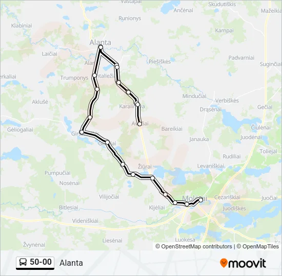 50-00 Bus Line Map