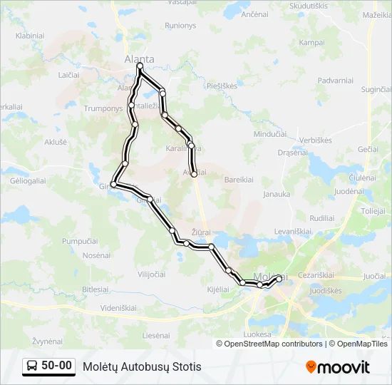 50-00 Bus Line Map