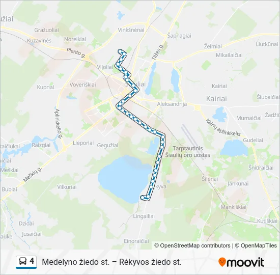 Автобус 4: карта маршрута