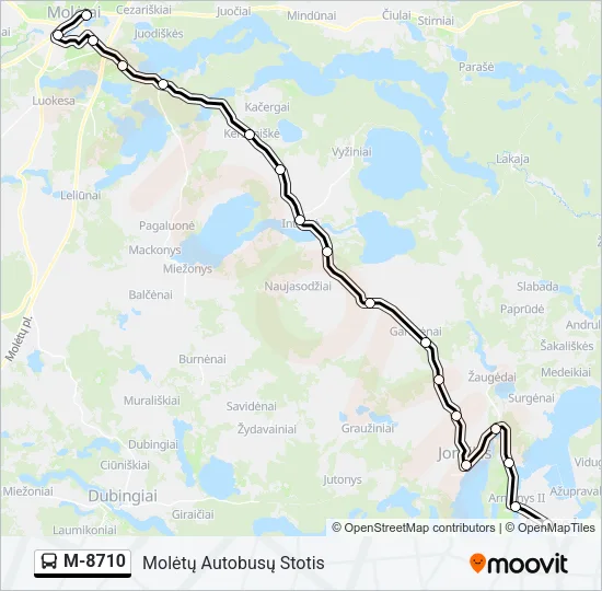 M-8710 Bus Line Map