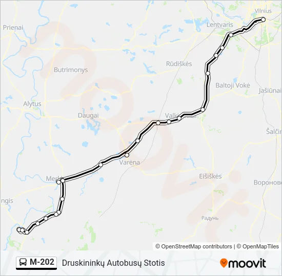 M-202 Bus Line Map