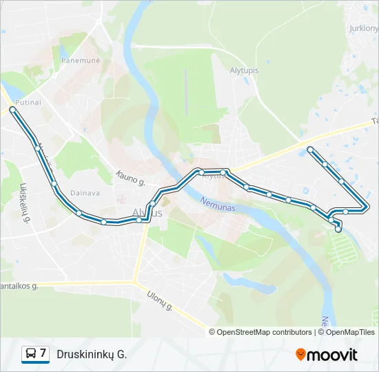 7 Bus Line Map