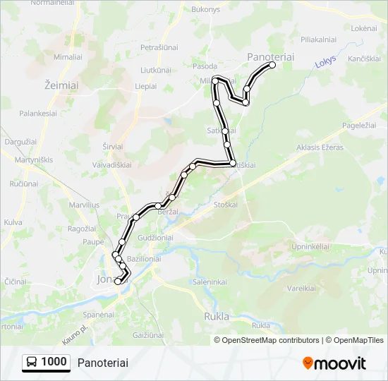 1000 Bus Line Map