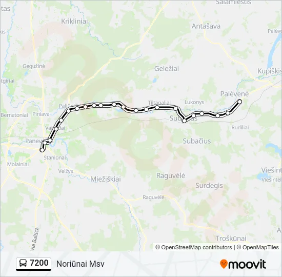 7200 Bus Line Map