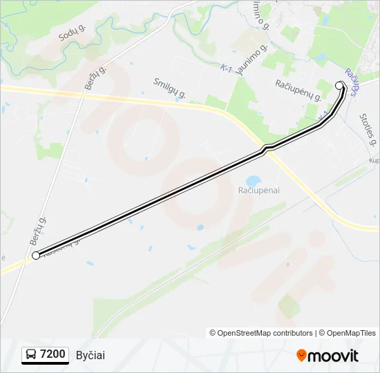 7200 Bus Line Map