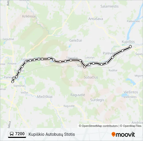 7200 Bus Line Map