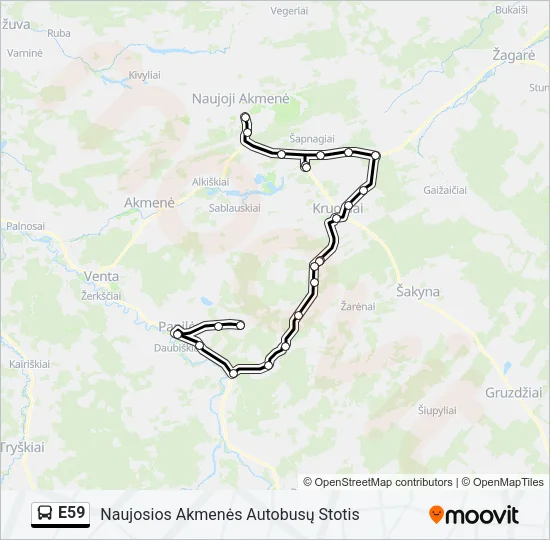 E59 Bus Line Map
