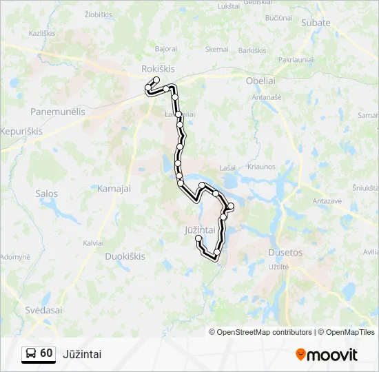 Автобус 60: карта маршрута
