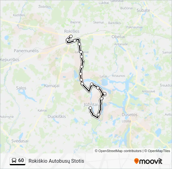 Автобус 60: карта маршрута