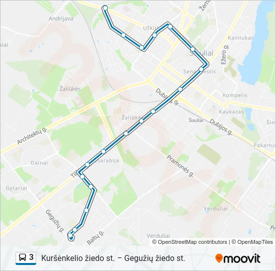 3 Bus Line Map
