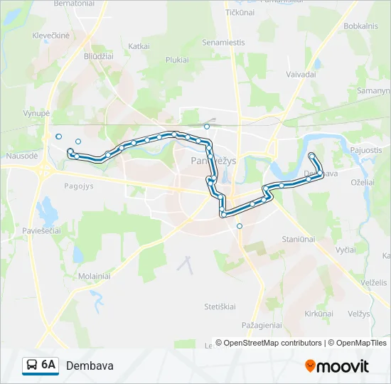 6A Bus Line Map