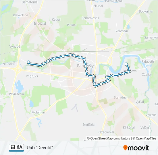 6A Bus Line Map
