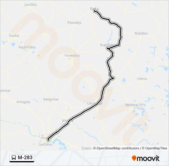 m283 Route: Schedules, Stops & Maps - (Updated)