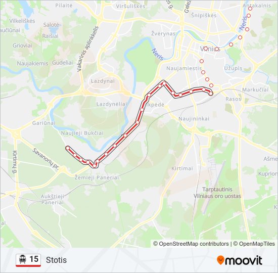 15  kelionės žemėlapis