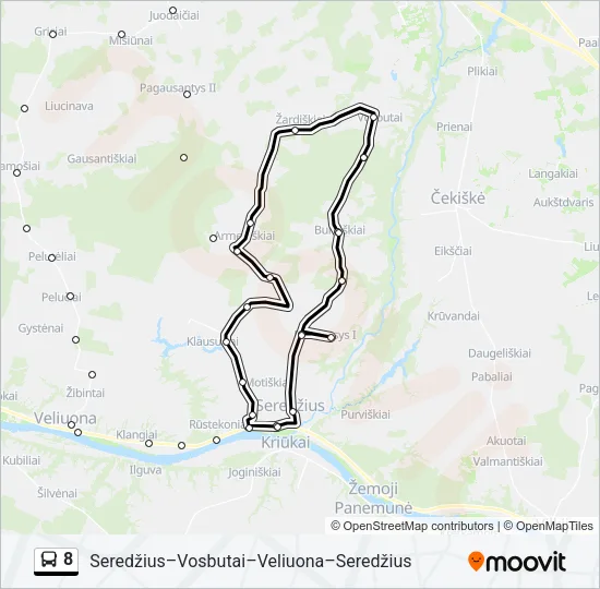 8 Bus Line Map