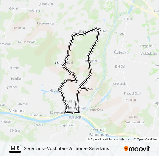 8 Bus Line Map