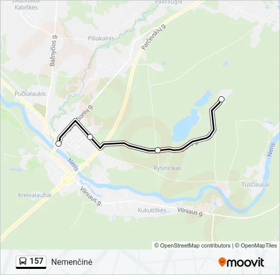 157 Bus Line Map