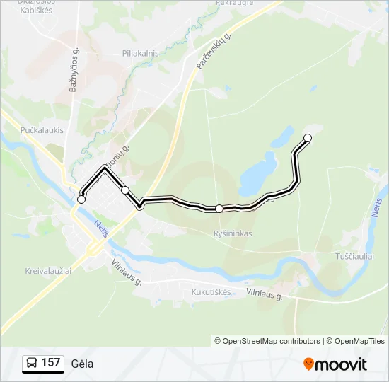 157 Bus Line Map