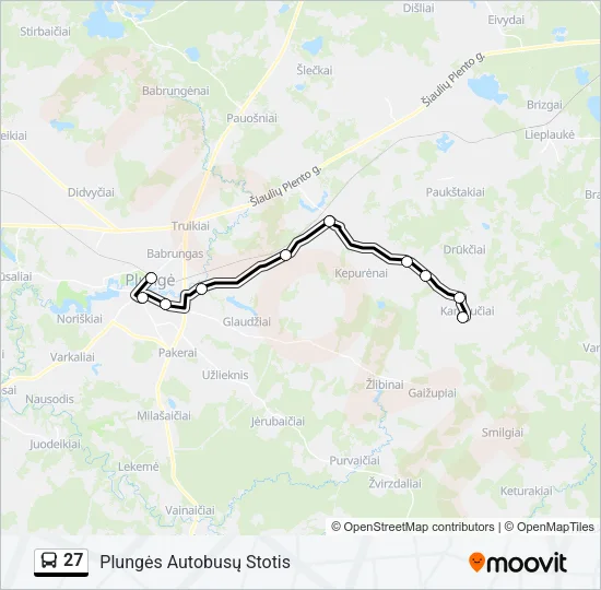 27 Bus Line Map