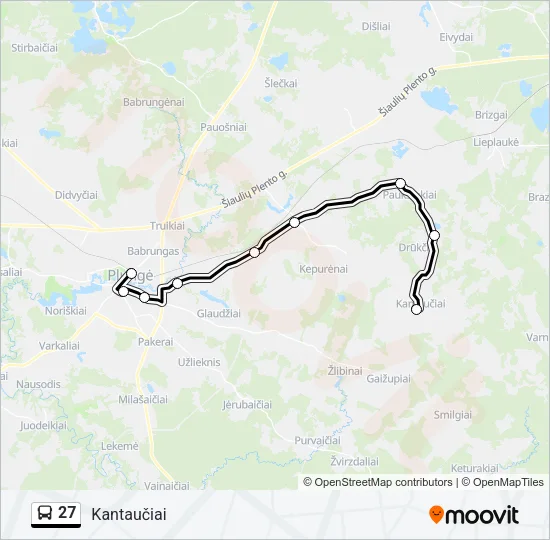 27 Bus Line Map