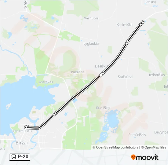 P-20 Bus Line Map