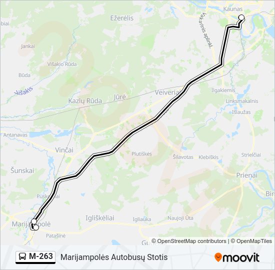 M-263 Bus Line Map