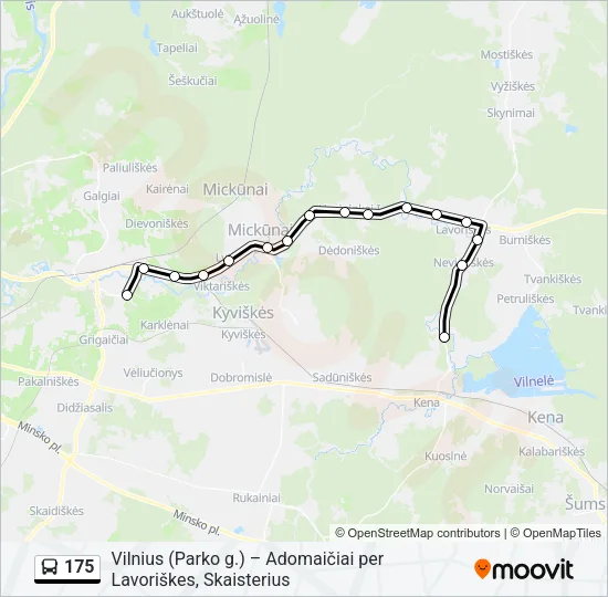 175 Bus Line Map