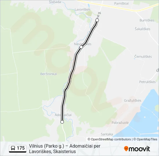 175 Bus Line Map