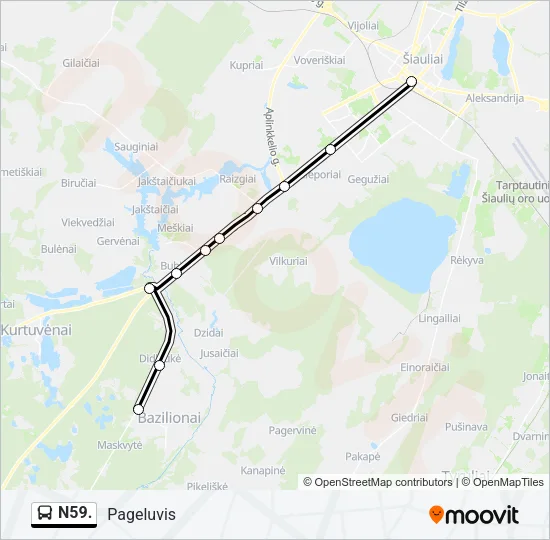 N59. Bus Line Map