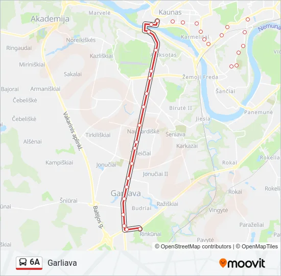 6A Bus Line Map