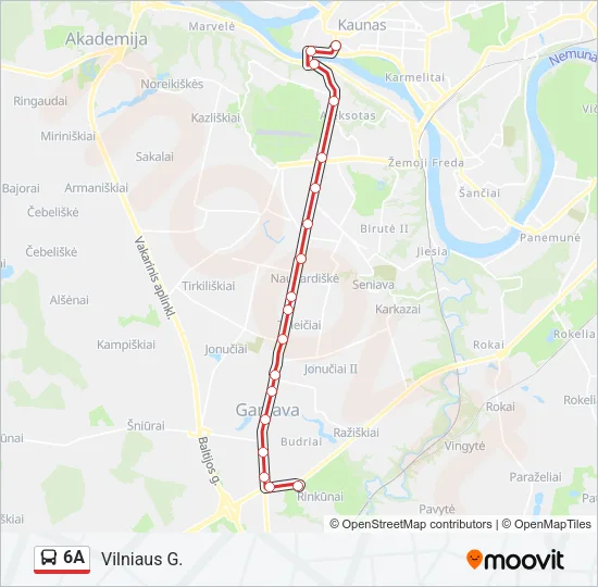 6A Bus Line Map