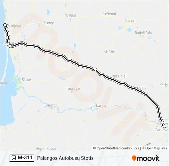 M-311 Bus Line Map